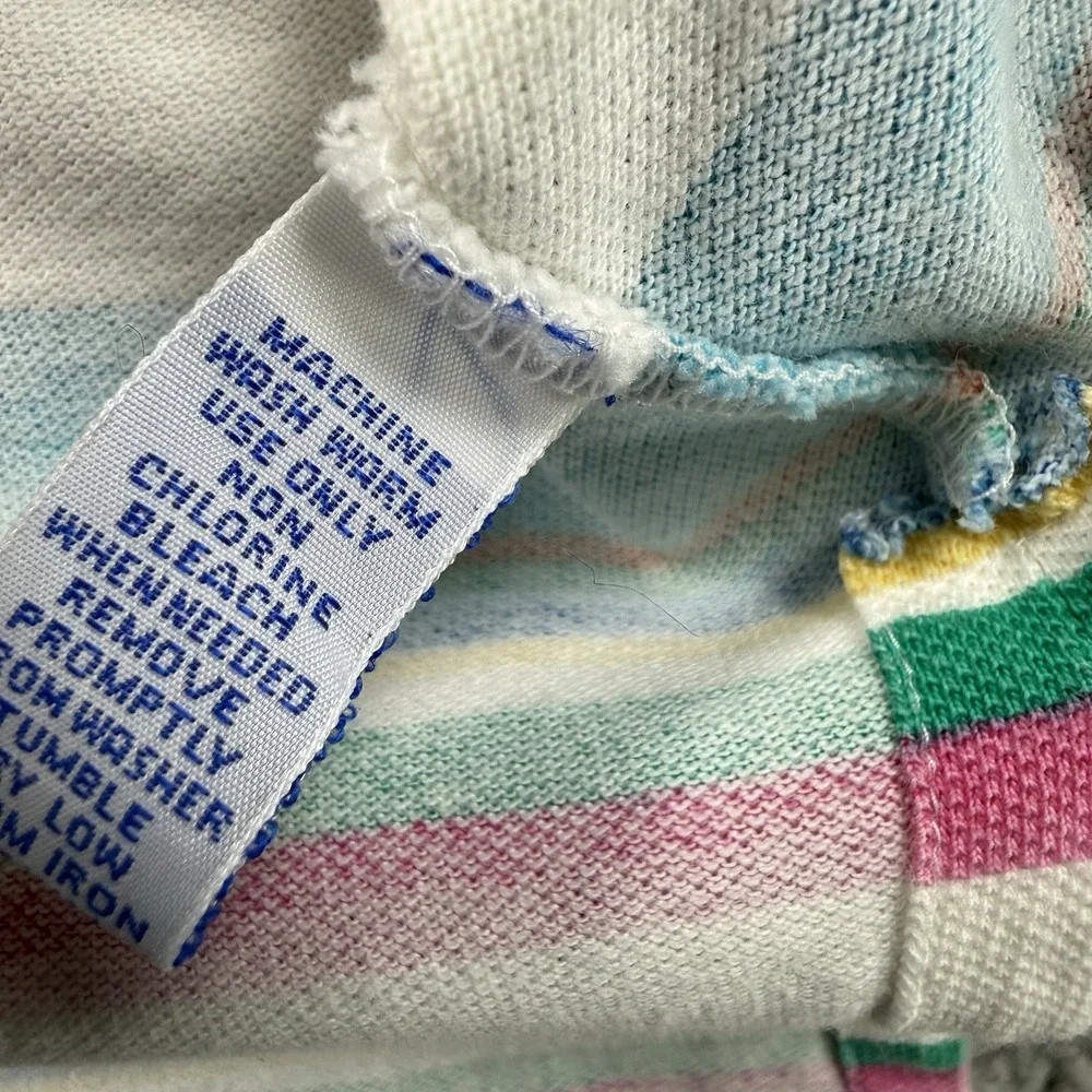 VTG Polo‎ Ralph Lauren Polo Shirt Mens S Pastel Stripes Blue Pony Preppy 90s Y2k